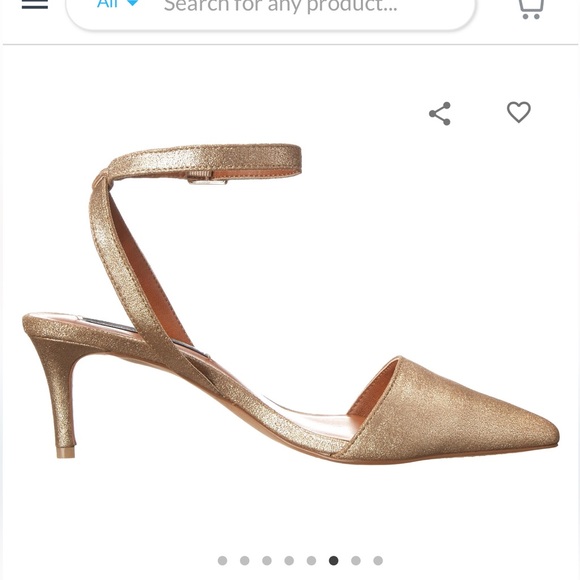 Steven by Steve Madden Caydence Dusty Gold Sparkle Kitten Heel Pumps Sz 6.5 - Picture 2 of 10